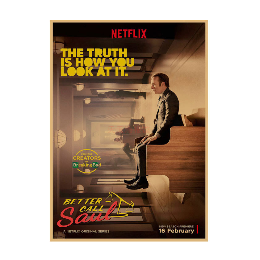 American TV coqueta abogado Better Call Saul poster Bar Cafe Kraft papel decorativo pintura de pared 542