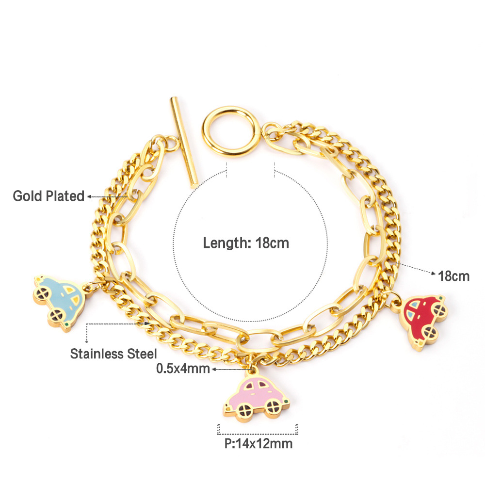 Cute Cartoon Stainless Steel Bracelets