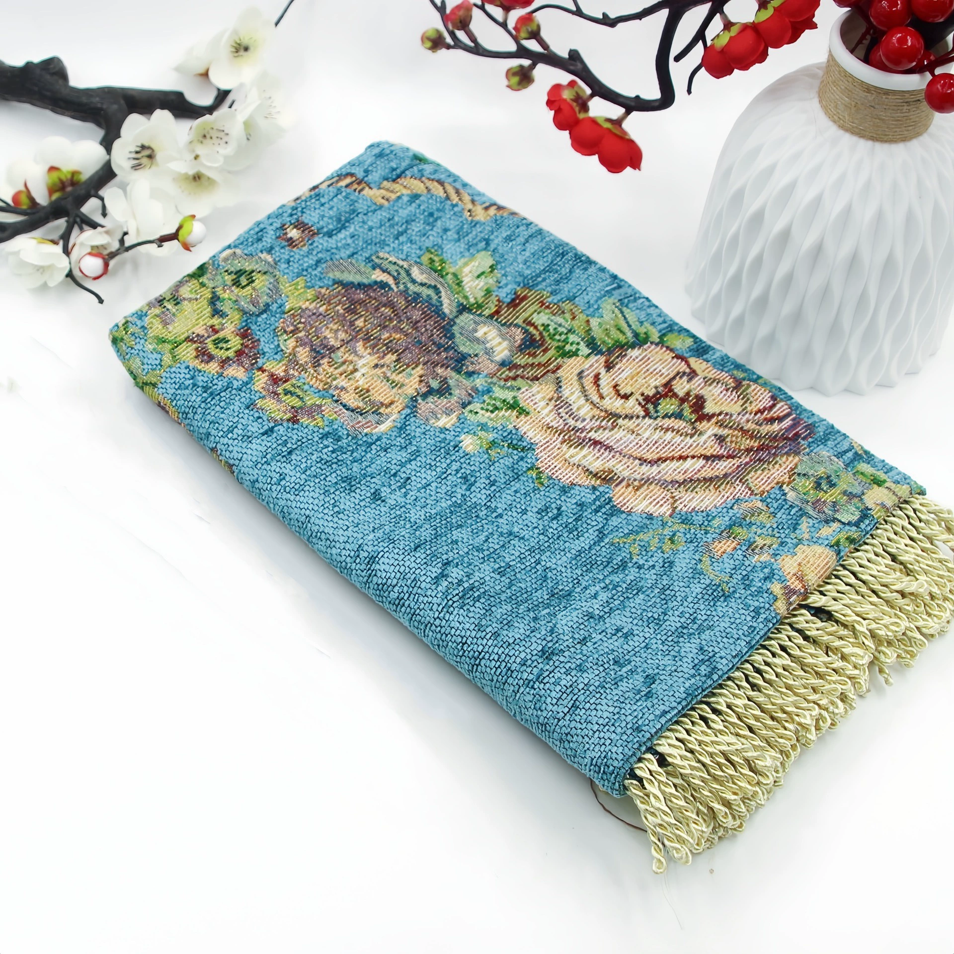 Ковер для спальни в западном стиле, мягкий домашний коврик с мелким цветочным узором, портативный ковер для дома и отдыха, оптовая доставка через границу, дропшиппинг.