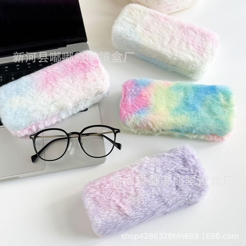 Stuffed Large-Capacity Glasses Case, Iron Box, Pressure-Resistant Unicorn Plush, Customizable Logo, Changeable Lining Color, Classy