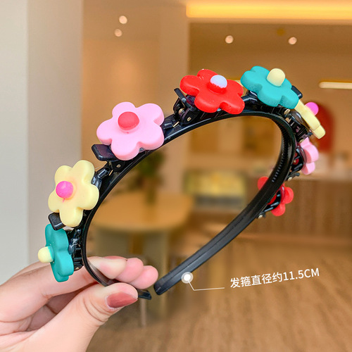 Children's braided hair hoop summer little girl Korea does not hurt the head girls hairpin broken hair press hair braid artifact hair accessories