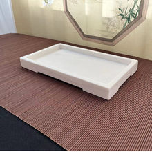 石材吸水石专用花盆汉白玉盆景盆假山底座大理石托盘水培丛林