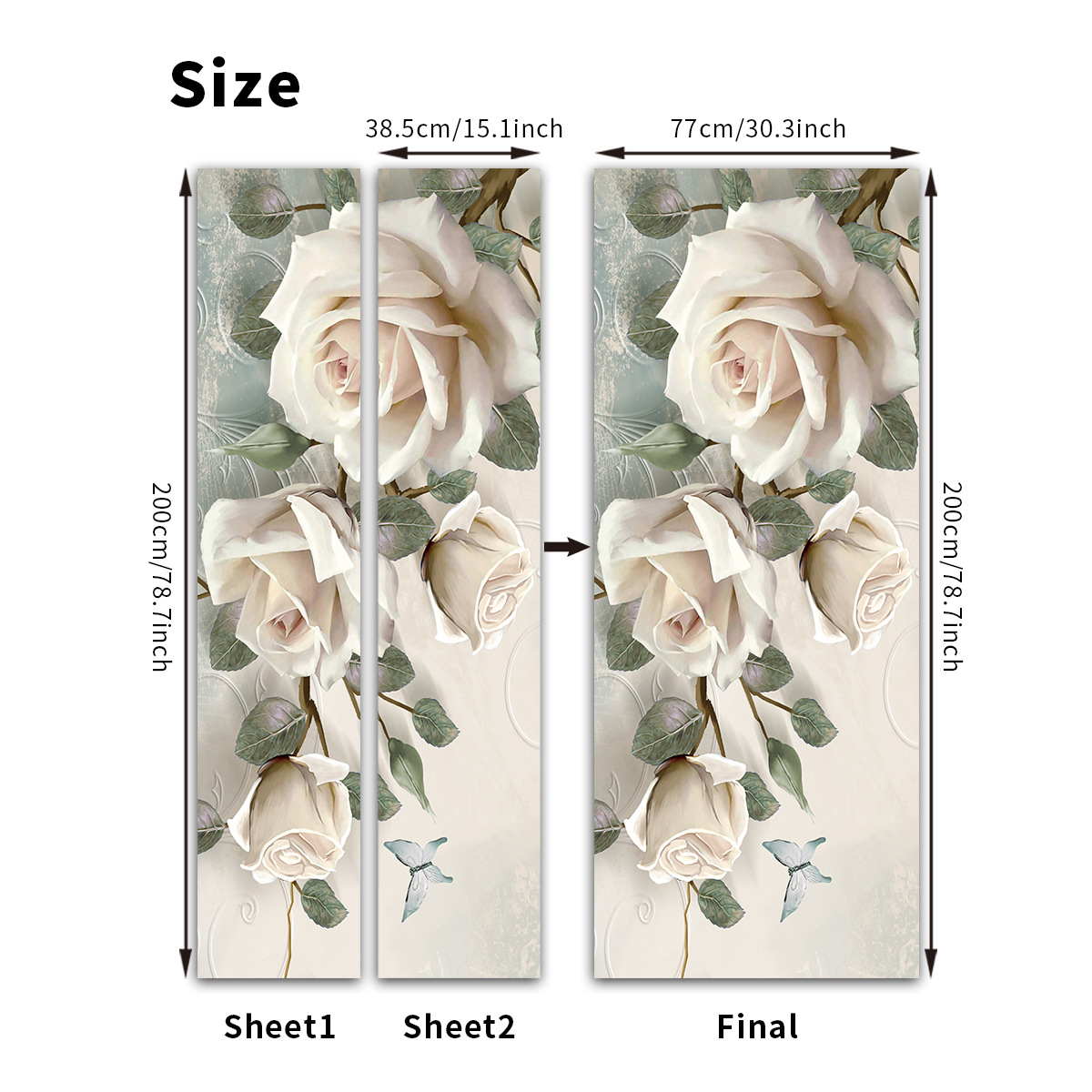 Pegatinas para puertas 3D respetuosas con el medio ambiente, autoadhesivos, fabricantes de origen al por mayor, patrones populares transfronterizos de alta definición, adhesivos para puertas impermeables, a prueba de aceite y antiincrustantes