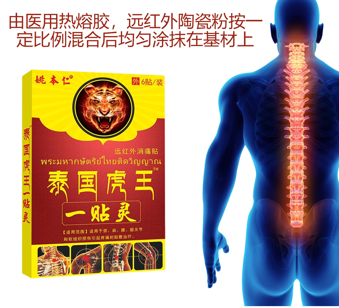 Tiger Balm Style Herbal Pain Relief Patch Water Jet Fabric OEM Customization in use