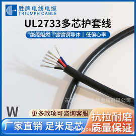 电源线 UL2733-24AWG22A20A多芯护套线2-10C耐压600V 耐温105度