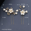 Hair accessory for bride, crystal from pearl, hairgrip, wedding dress handmade, ceramics, Chinese style