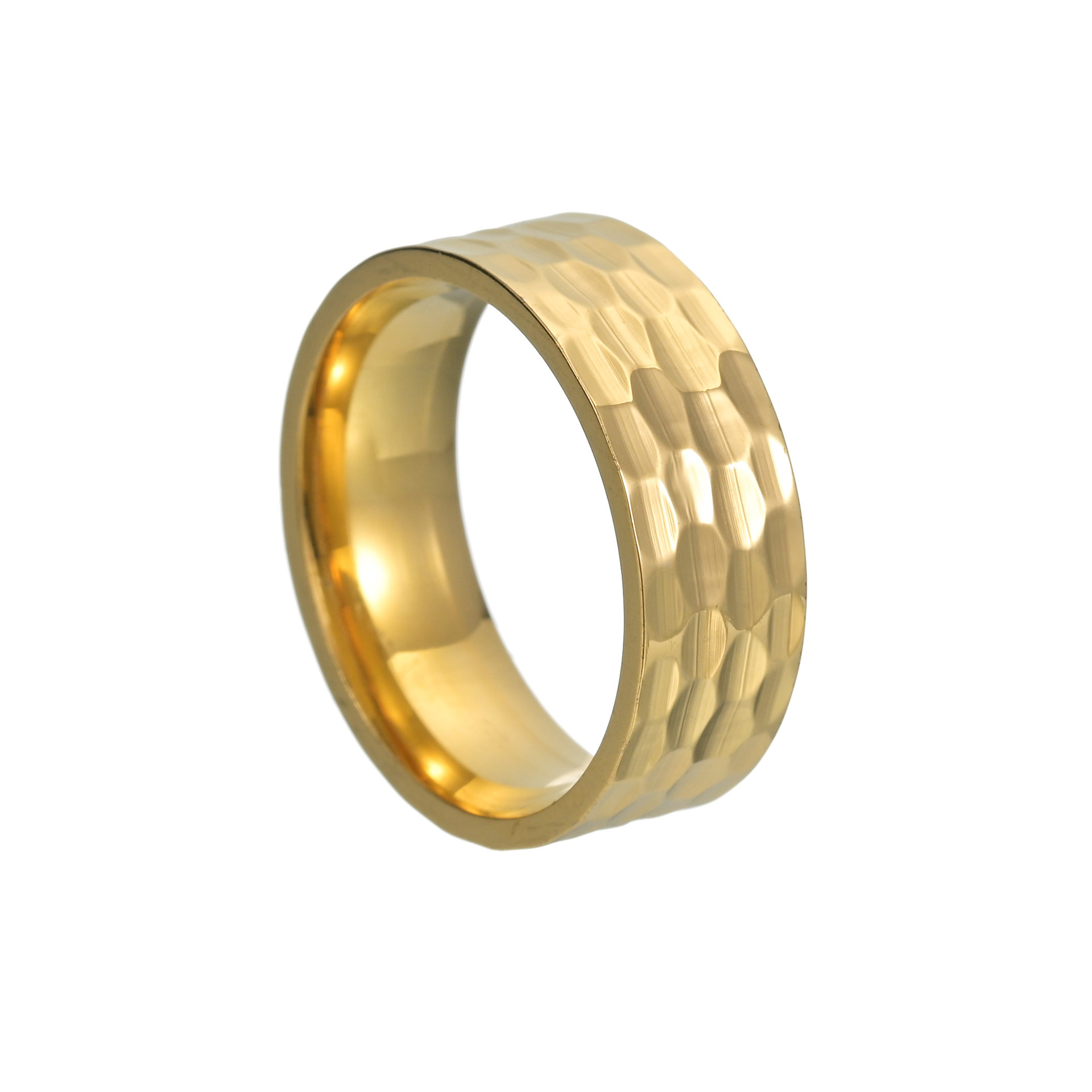1 Piece Quantity Daily Occasion 304 Stainless Steel Material Fashion Solid Color 304 Stainless Steel Plating Gold Plated PVD Coated Unisex Rings Men Band Rings