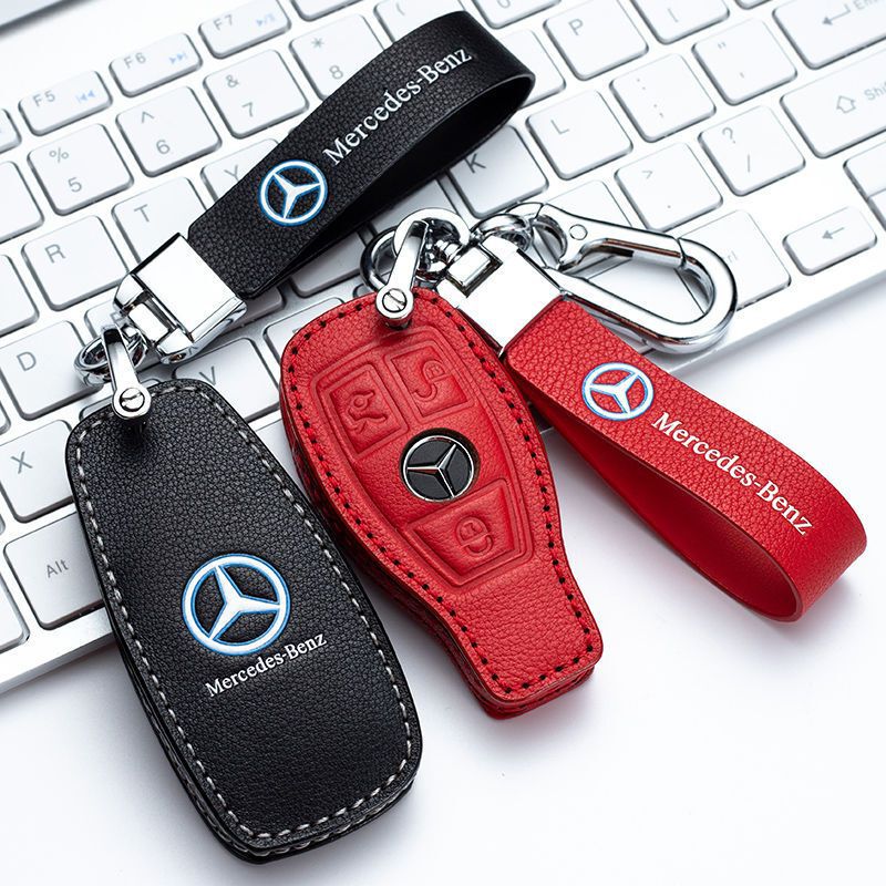 20 Mercedes-Benz E-Class C- Class Key Cover e300l/c200l/c260l/a200l Leather glc260l Car Bag Buckle