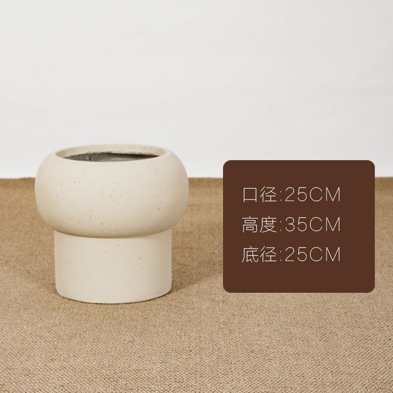 Cementos de alta calidad creativos maceta cerámica de magnesio barro gran calibre redondo alto pie franja grande especial para maceta interior