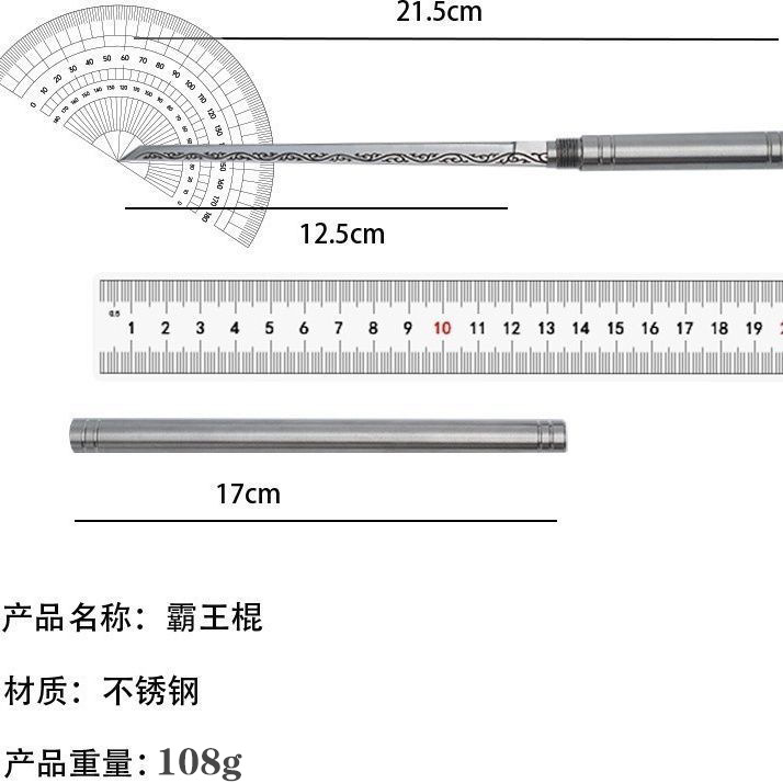 Tubercule mini cuchillo de acero inoxidable casero cuchillo de peeling de frutas camping cuchillo de té tipo palo portátil cuchillo recto creativo