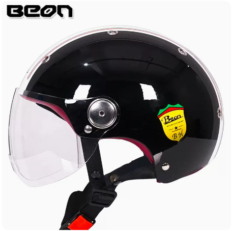 Casco de la motocicleta BEON 3C certificado de los hombres y las mujeres medio casco Four Seasons universal de la motocicleta del coche eléctrico del verano casco B103