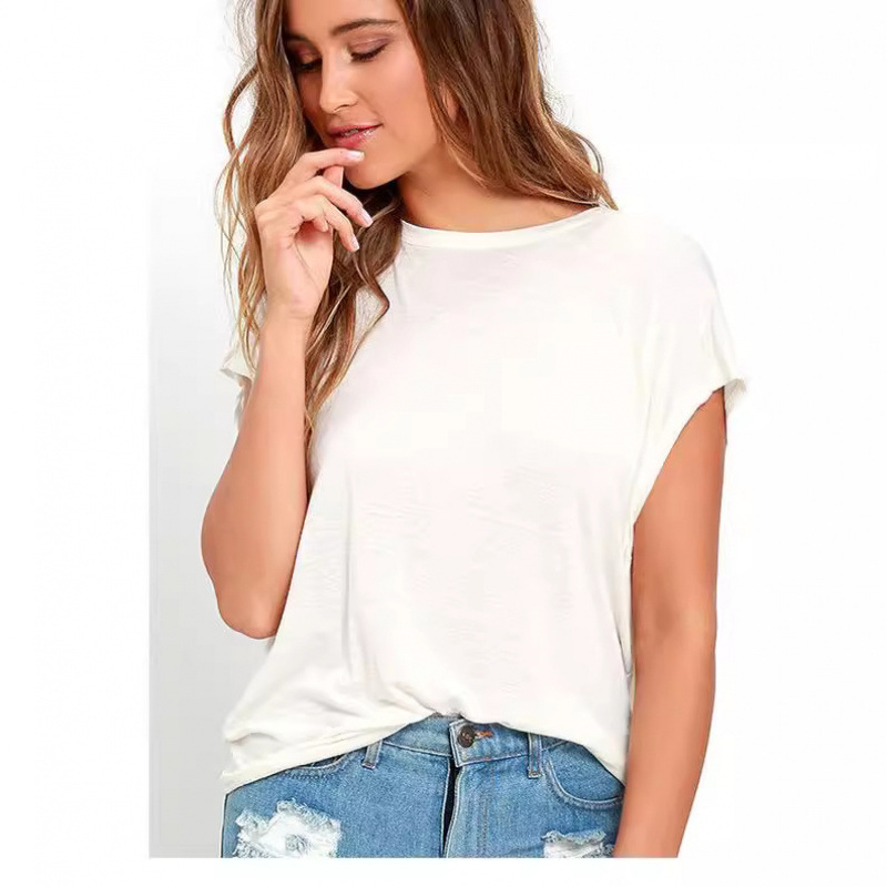 Women's Solid Color Backless T-shirt For Women Casual Summer Top_voghion.com