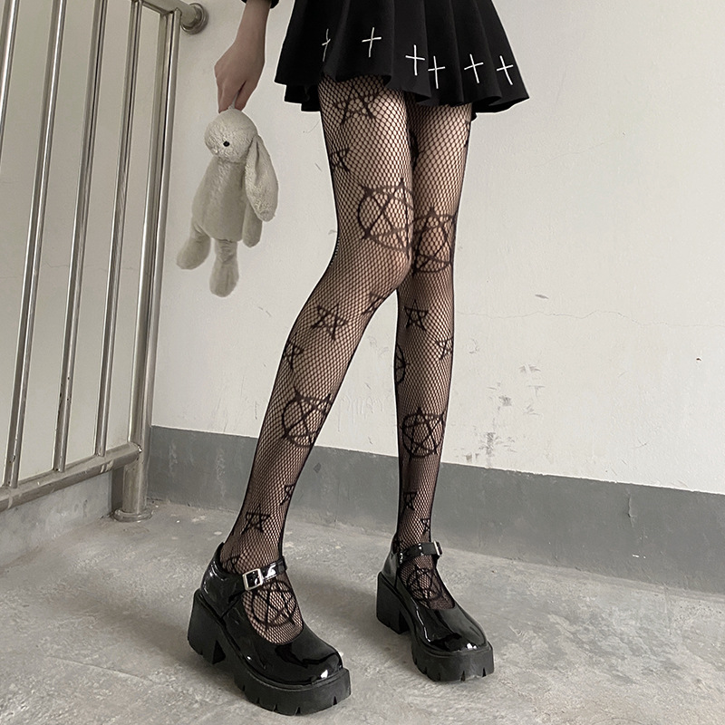 Cross-border Explosions Fishnet Stockings European and American Women's Stockings Sexy Cartoon Black Silk Anti-hook Silk Stockings Women's Pantyhose