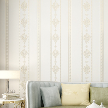 墙纸自粘3立体欧式条纹贴纸温馨卧室墙面装饰客厅背景墙壁纸家用