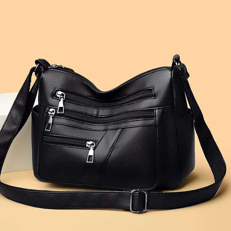 中年妇女包女士斜背包中老年人妈妈单肩斜跨包软皮老人斜挎包新款