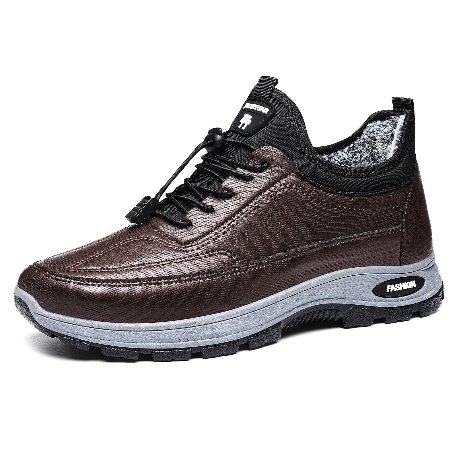 Botas de algodón para hombres nuevos zapatos de algodón de invierno zapatos de paso alto botas cortas con zapatos cómodos con suela gruesa y espesa