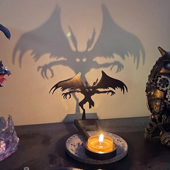 クロスボーダーファニーシャドウスタンド ハロウィン面白いキャンドルホルダー 悪魔投影ランプ デスクトップデコレーション
