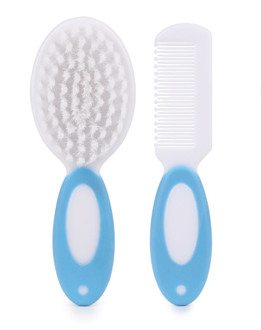 Pein transfronterizo para bebés cepillo de lana para bebés masaje conjunto de peinado de pelo suave limpio para recién nacidos de baño de peinado de baño