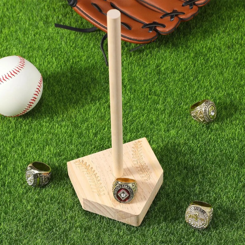 Creative Wooden Ring Bracket Baseball Ring Wooden Display Stand Stacking Championship Championship Ring Storage Rack