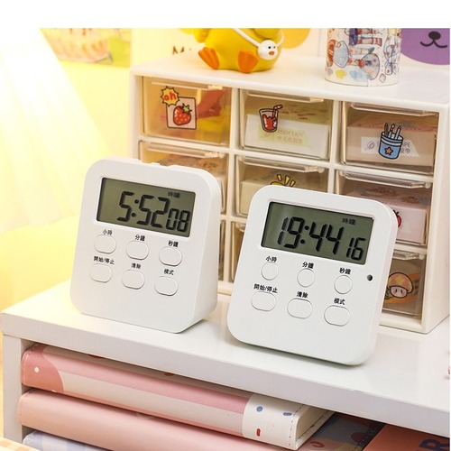 New silent multi-function timer student time manager kitchen bedroom timer reminder clock alarm clock