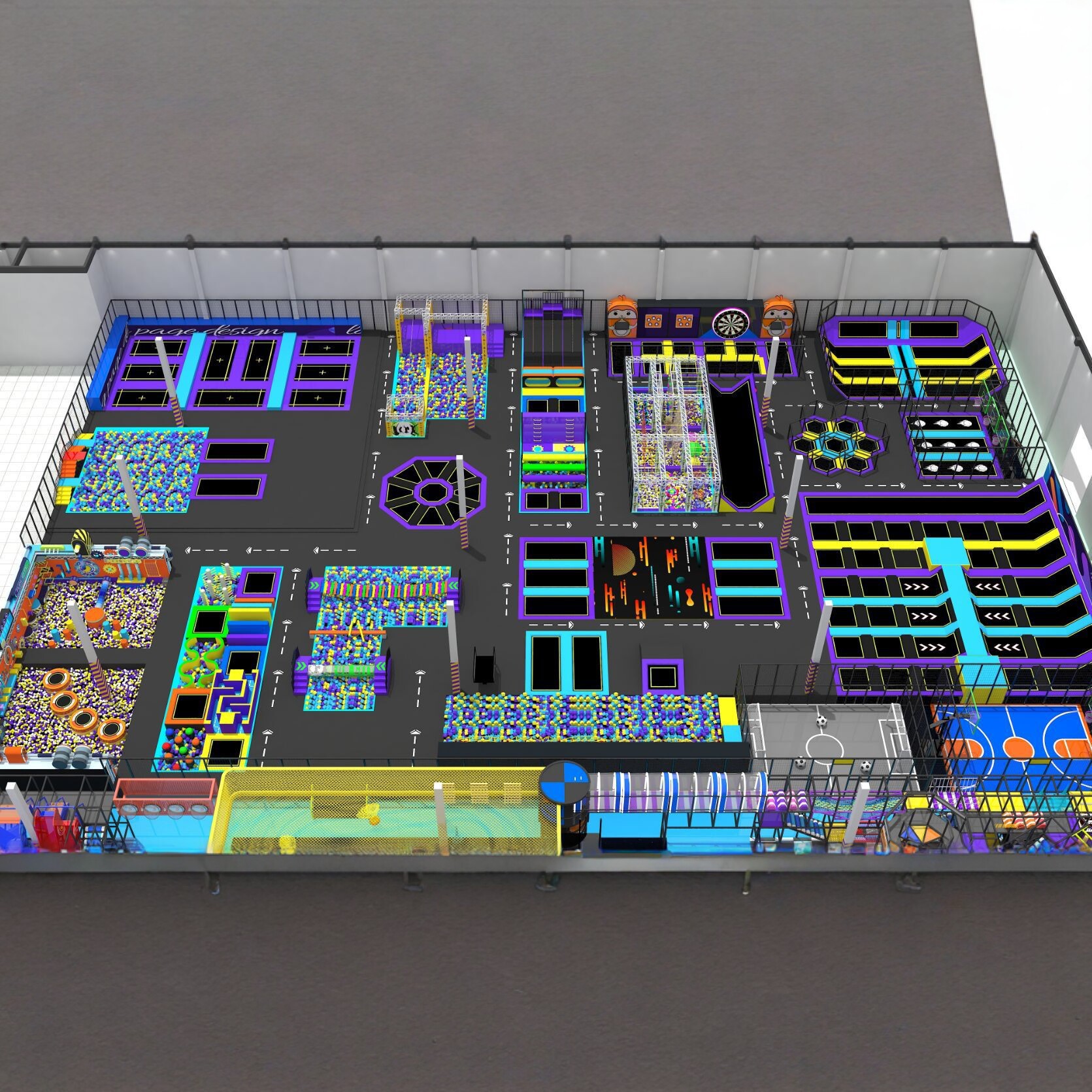 室内大小型游乐园设备蹦床滑梯淘气堡儿童乐园跳跳床网红娱乐设施