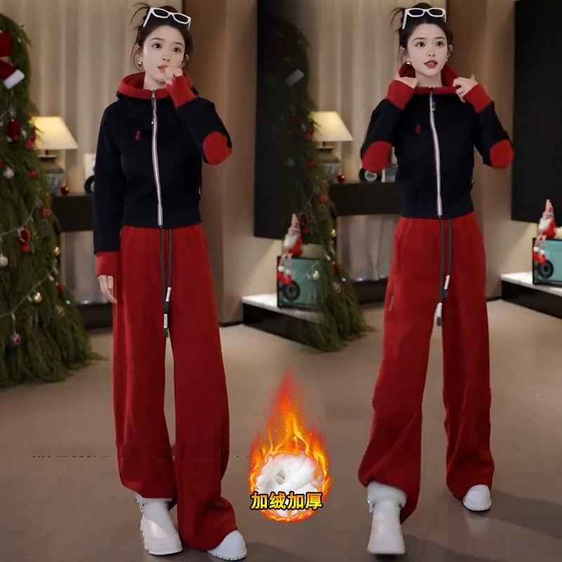 Warm jeans, winter sports suit, set, hoody, western style