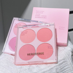 HERORANGEカラフルで甘い顔の四色の頬紅は自然に白く見える。