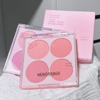 HERORANGE Colorful Sweet Face Четырехцветные румяна Pure Desire Натуральные отбеливающие матовые румяна Фиолетовые красочные румяна для девочек