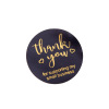 Baking non -dry glue sealing stickers, thank you sticker rolling round sticker black background hot gold, thank you sticker