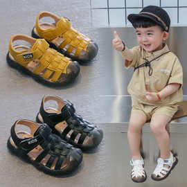[包邮]新款童鞋宝宝女童凉鞋皮夏季学步机能鞋软底男童包头婴儿鞋