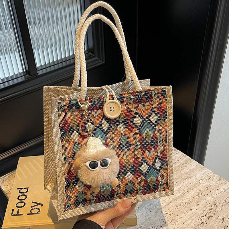 大衆感防水麻布ハンドバッグ秋冬新作お土産袋現物卸売り手持ちショルダーバッグ|undefined