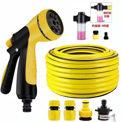 High pressure car wash water gun | watering hose water pipe booster - 10m-antifreeze-reinforced-water-pipe-foam-pot-multifunctional-flower-watering-gun-joint
