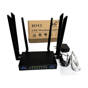 H312���I4G�o��·����WiFi6 300Mbps 6�쾀��SMA�ӿ�SIM��router