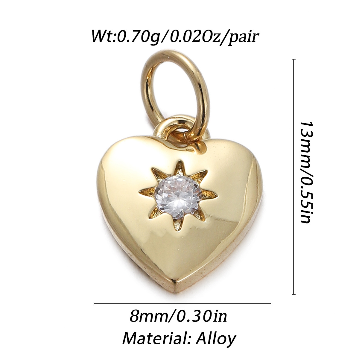 8g Weight Pendant, Chain Jewelry Making Type Zircon Inlay Material DIY Jewelry Accessories Classification 1 Piece Quantity Copper Material Geometric, Star, Moon Pattern Plating, Inlay Design Simple Style Style 1 Piece Copper Zircon Geometric Star Moon Pendant Chain 6