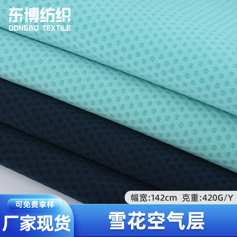 厂家现货雪花空气层 420g网眼布服装鞋材内衣模杯靠垫坐垫面料