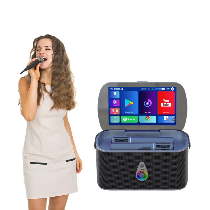 Square Dance Audio with Display Screen Outdoor Singing Karaoke All-In-One Home Ktv Set Speaker Karaoke Machine