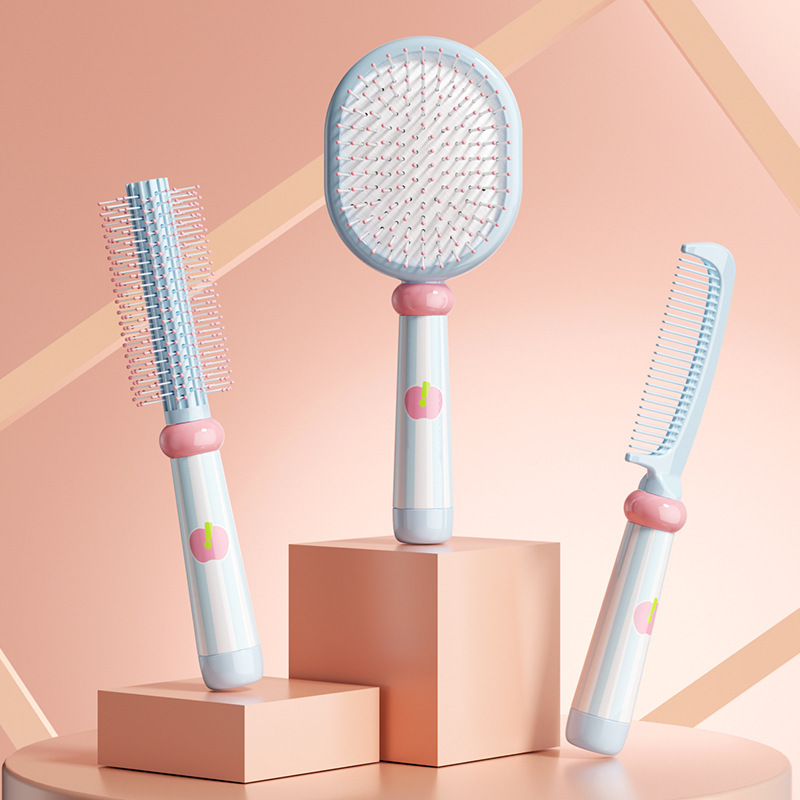 エアマット櫛エアバッグマッサージ櫛女性専用ロングヘア巻き櫛神器ふわふわ髪家庭用ストレートヘア|undefined