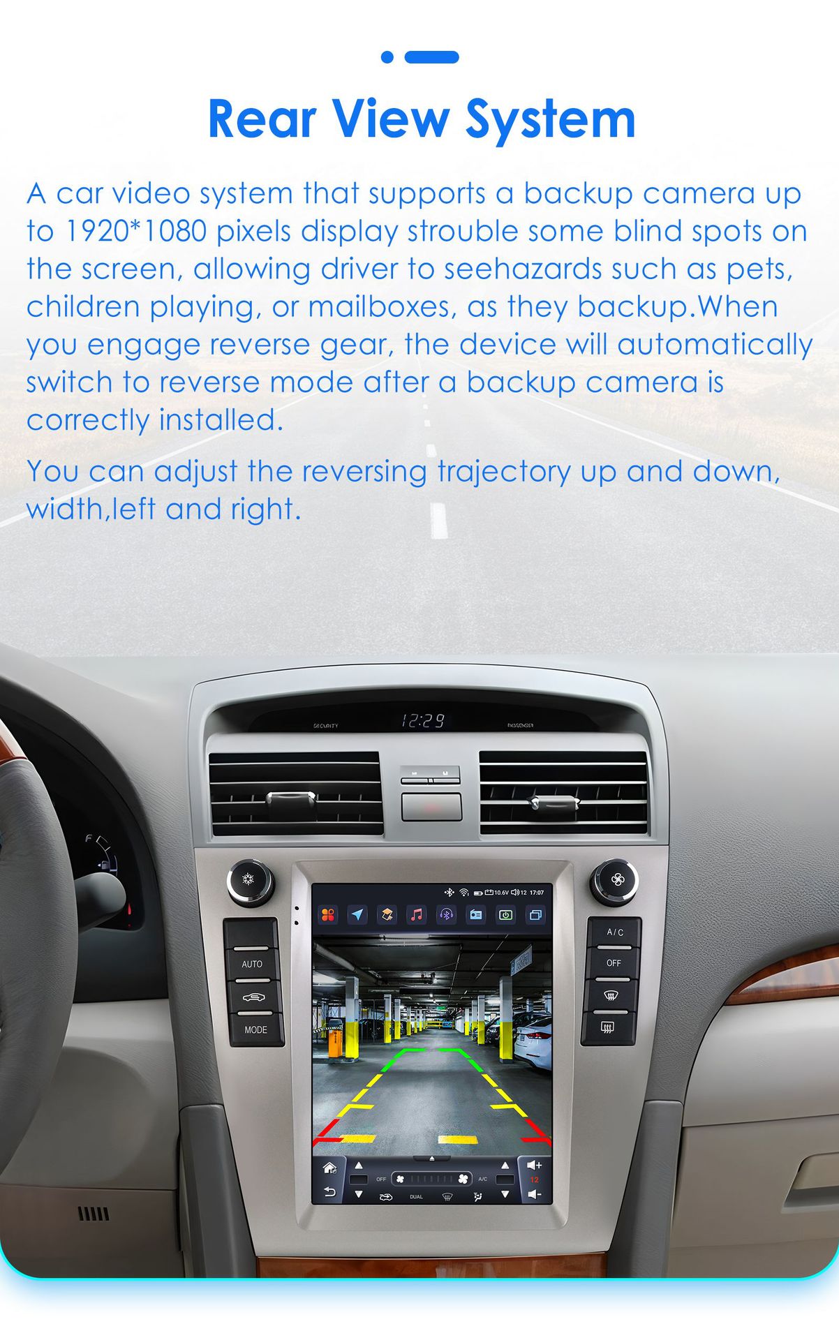 9.7inch Suitable for 06-11 Toyota Camry Android Car Bluetooth Vertical Screen Navigation Carplay