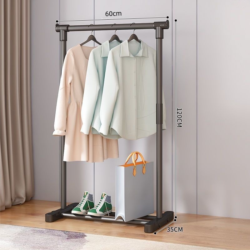 Rejilla de secado de un solo poste de arte de hierro simple Dormitorio doméstico Rejilla de secado de pulverización interior Balcón al aire libre Almacenamiento móvil portátil