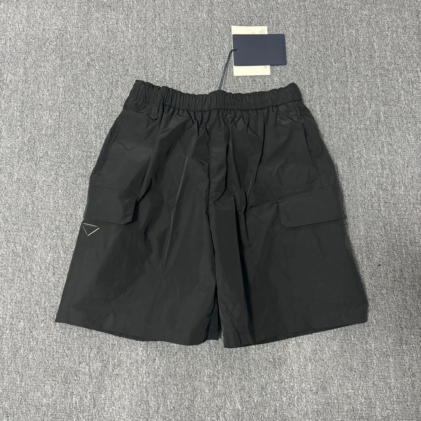 正确版原标现货P家26S百慕大三角标尼龙工装抽绳宽松短裤男女同款