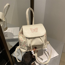 2024新款唯美复古个性蝴蝶双肩包学生通勤个性ins洋气休闲小背包