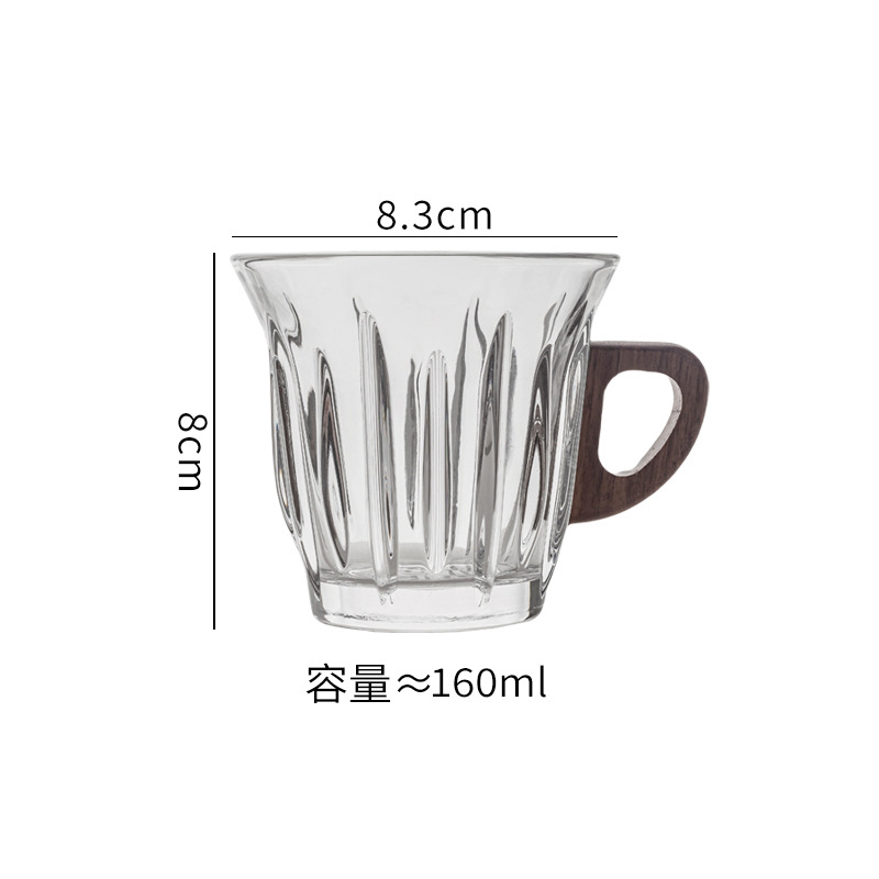 Transfronterizo sucio taza de café blanco australiano exquisito vidrio casero italiano taza de latte set de nuez