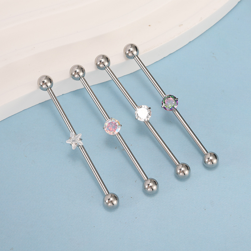 Labret piercing jewelry detail image