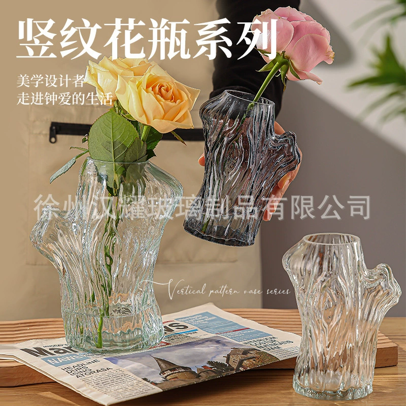 Стеклянная ваза в европейском стиле креативная ПРОСТАЯ ПРОЗРАЧНАЯ гидропонная зеленая Роза сушеная ваза для гостиной Цветочная композиция настольные украшения