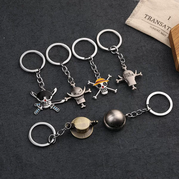 Wholesale One Piece Anime Peripheral Keychains Creative Gifts Anime Keychains Metal Accessories Pendants