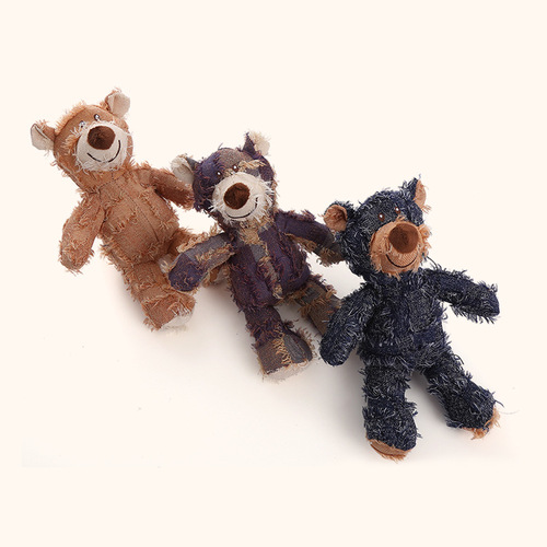 Plush Dog Toy Cartoon Bear Chewing Toy for Teeth Grinding and Cleaning, Pet Toy Factory on Amazon