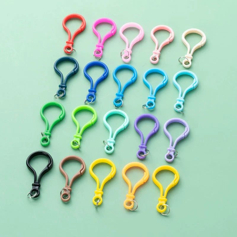 Handmade Keychain Clip, Plastic Bulb Pendant, Multi-color Small Accessory, 18 g