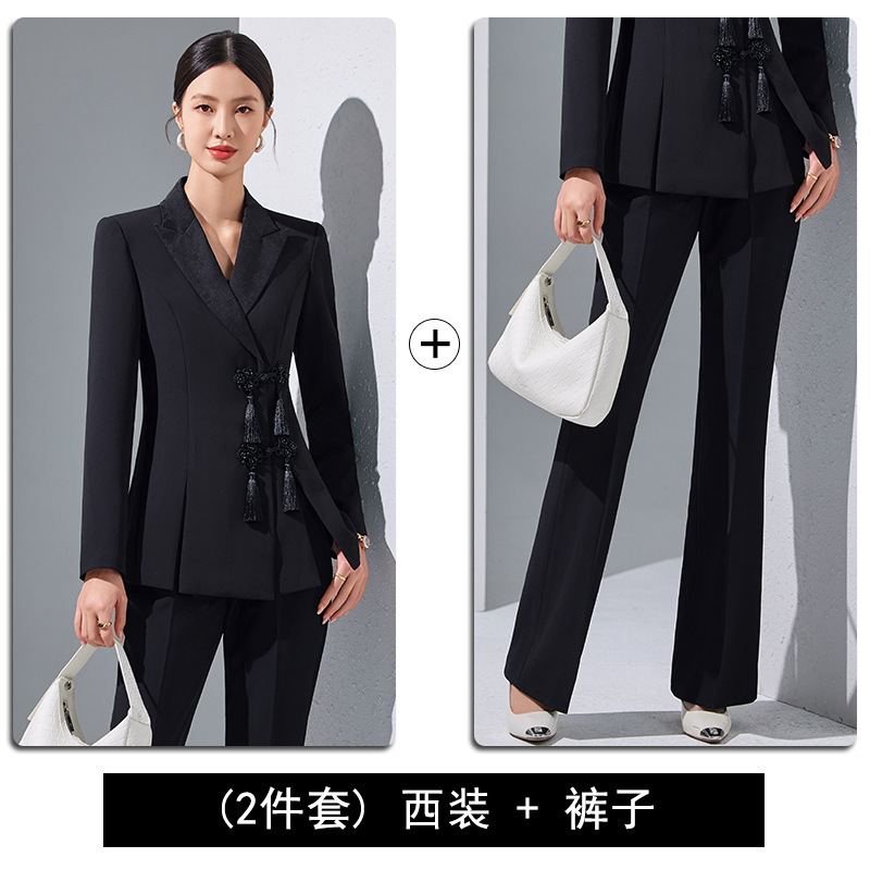 高級中国風スーツ女性秋新作ファッション気質女神範OL職業スーツコートブーム|undefined