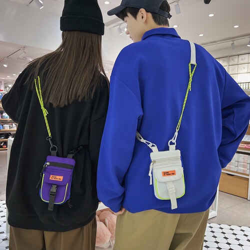 Cross-border trendy brand men's small shoulder bag Japanese style simple shoulder bag student functional backpack women's halter neck crossbody bag men's