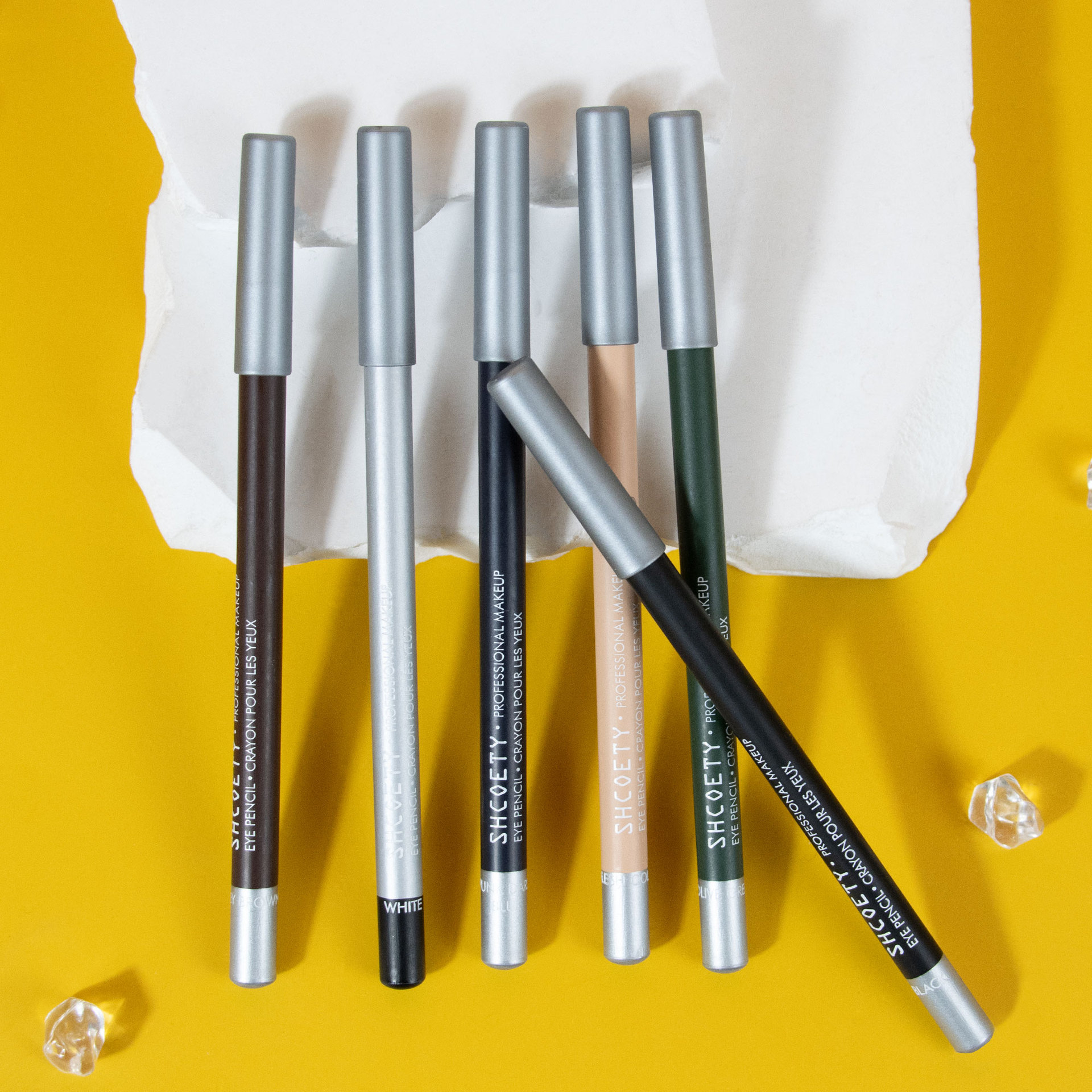 SHCOETY waterproof and non-smudge wooden eyeliner pen, long-lasting makeup without smudge, eyebrow pencil and eye pencil, dual-purpose makeup pen, European and American undefined
